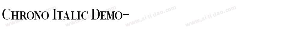 Chrono Italic Demo字体转换
